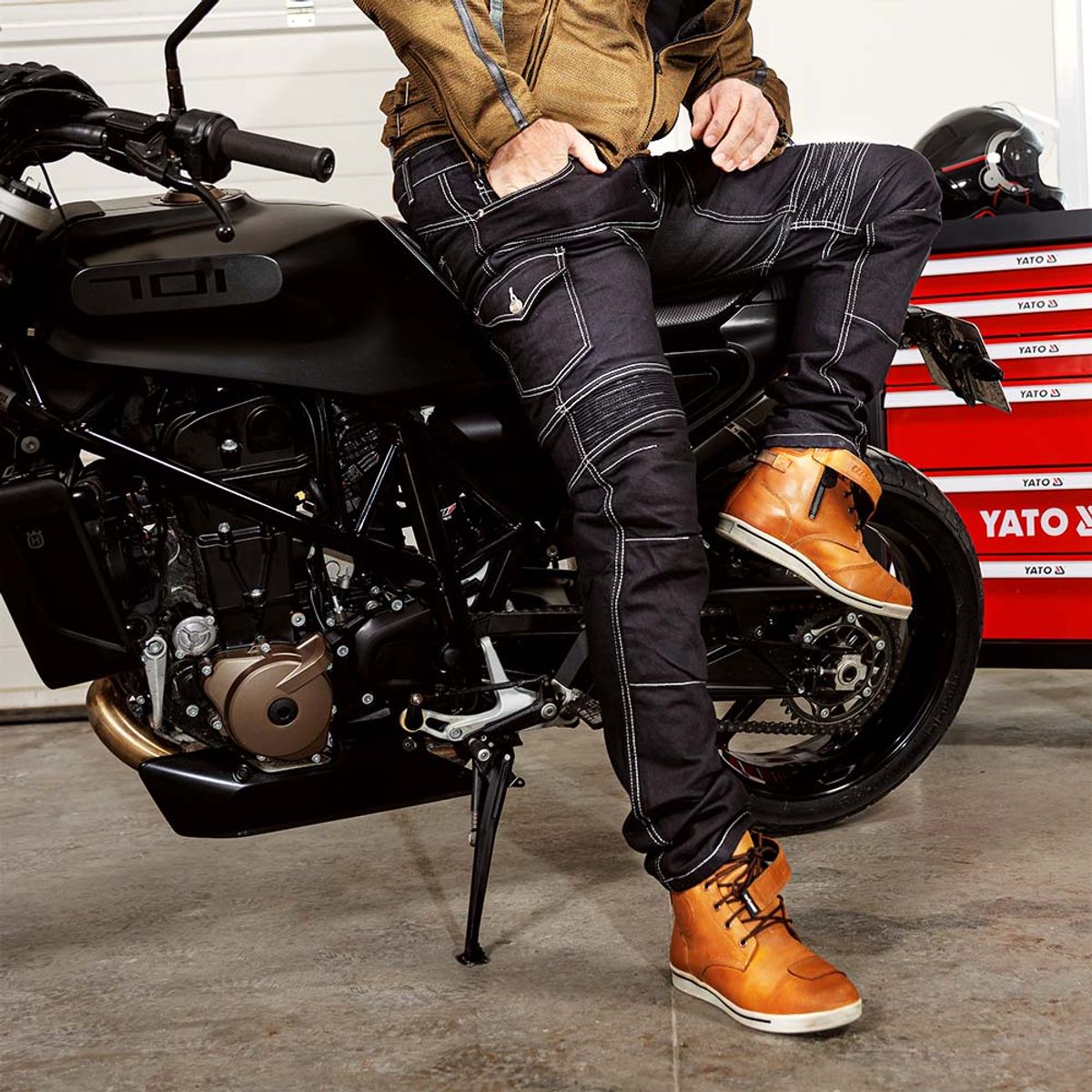 Motorsykkelsko W-TEC JuriCE – Beige