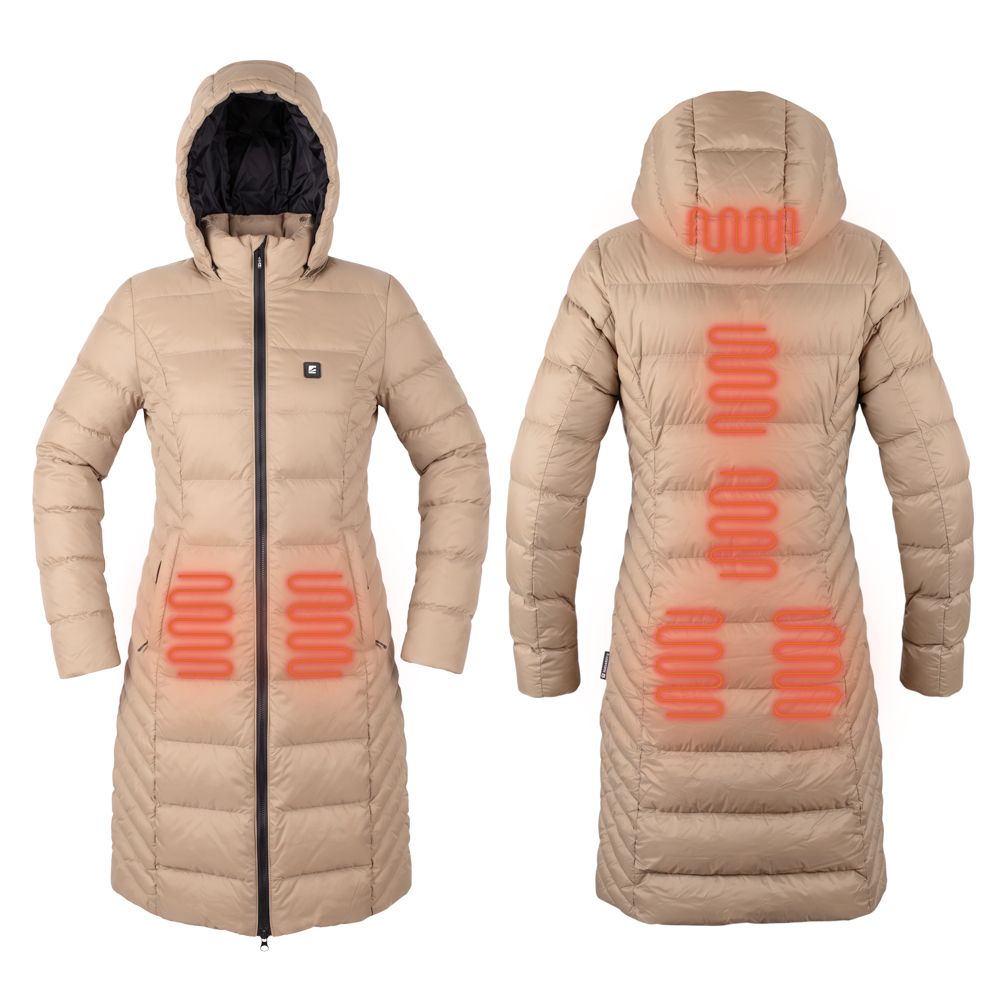 Varmejakke inSPORTline WARMatera beige - kvinner