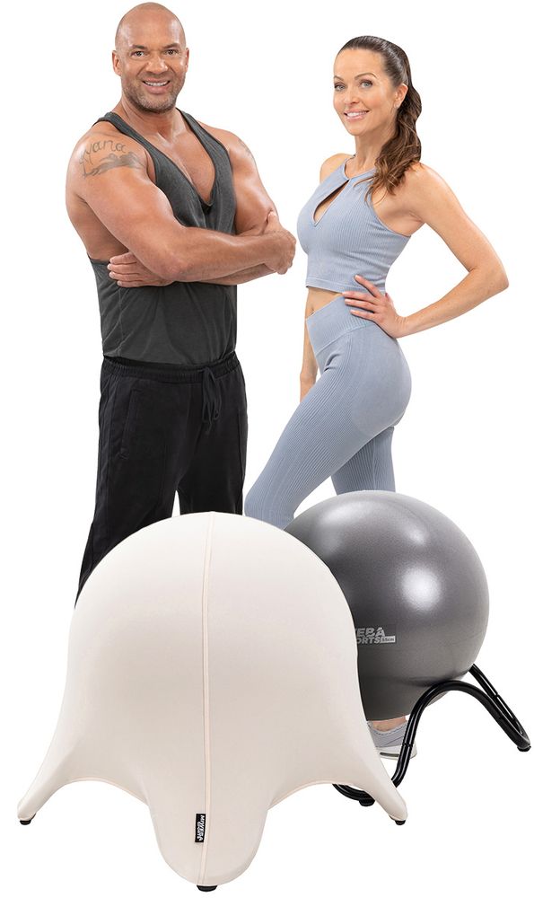 Miweba Sports Ball Sitteballstol 55 cm - beige/grå