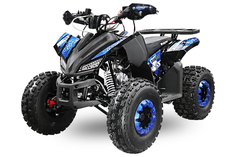 Rizzo 125cc ATV m/LED, revers og alarm – 7” dekk