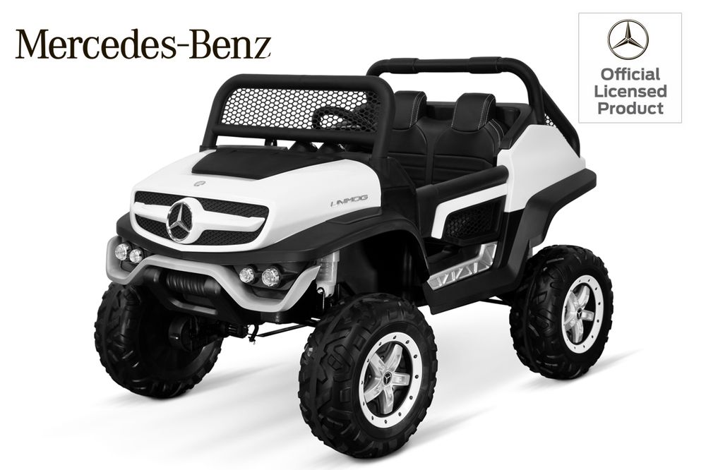 Mercedes Unimog barnebil 12V 4x4 2-seter med fjernkontroll og LED