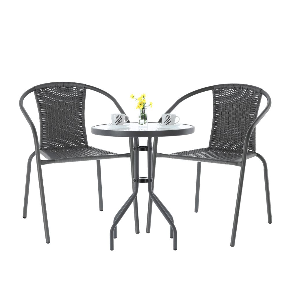 Bistrosett - Bord + 2 Stoler i Rottinglook - fargevalg
