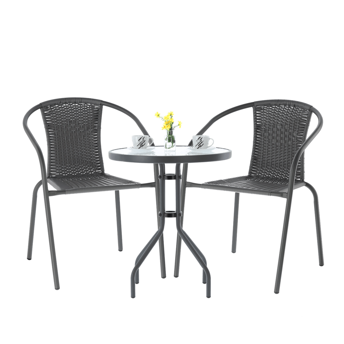 Bistrosett - Bord + 2 Stoler i Rottinglook - fargevalg