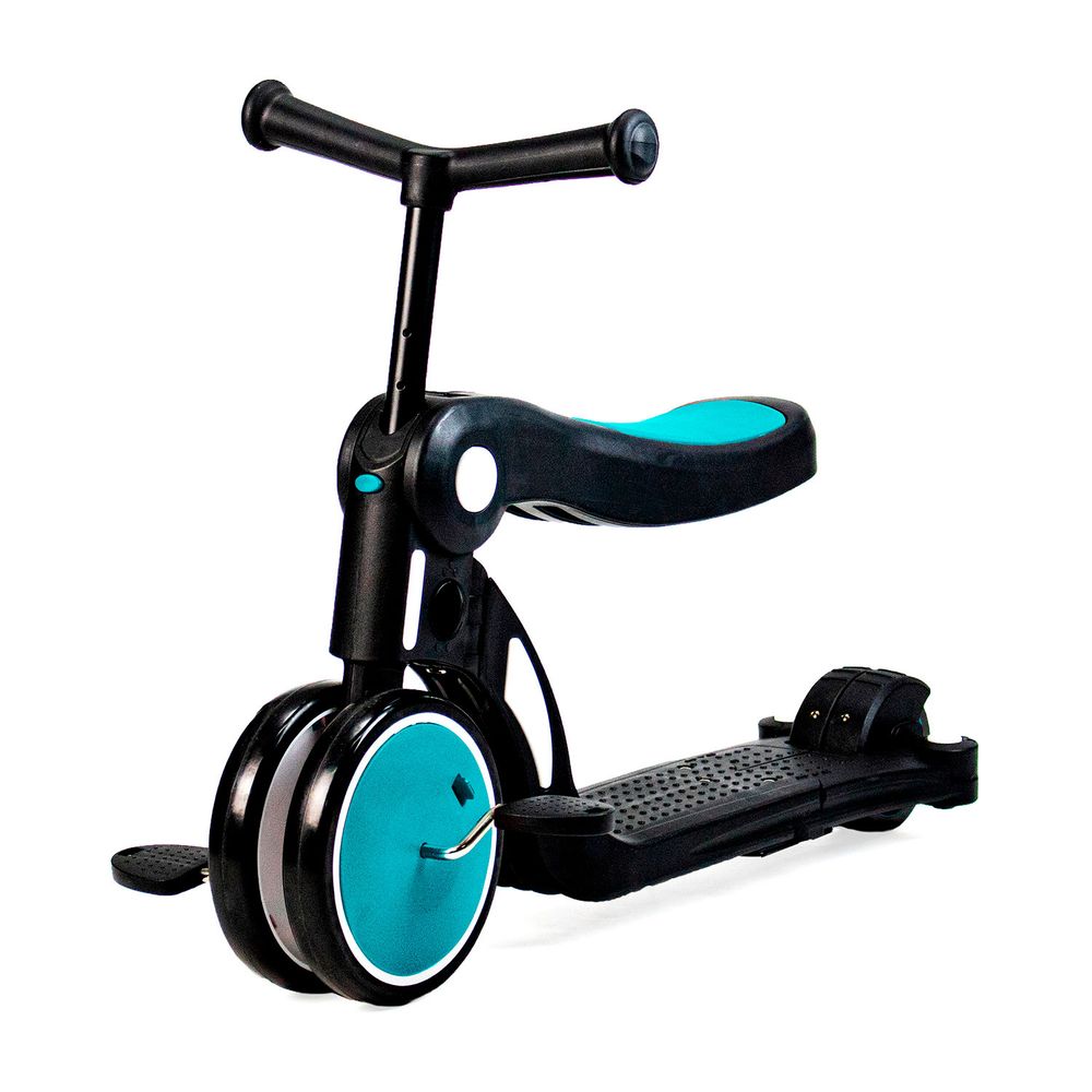Trehjulssykkel 5-i-1 Ride and Roll - blå/rød
