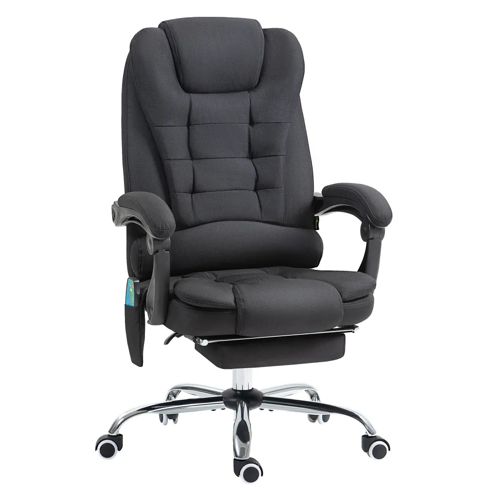 Massasje kontorstol - varme- og fotstøtte