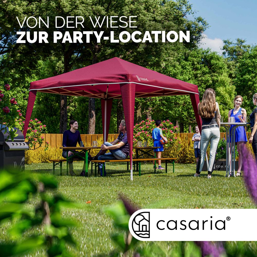 Partytelt Capri Popup 3x3m - vinrød