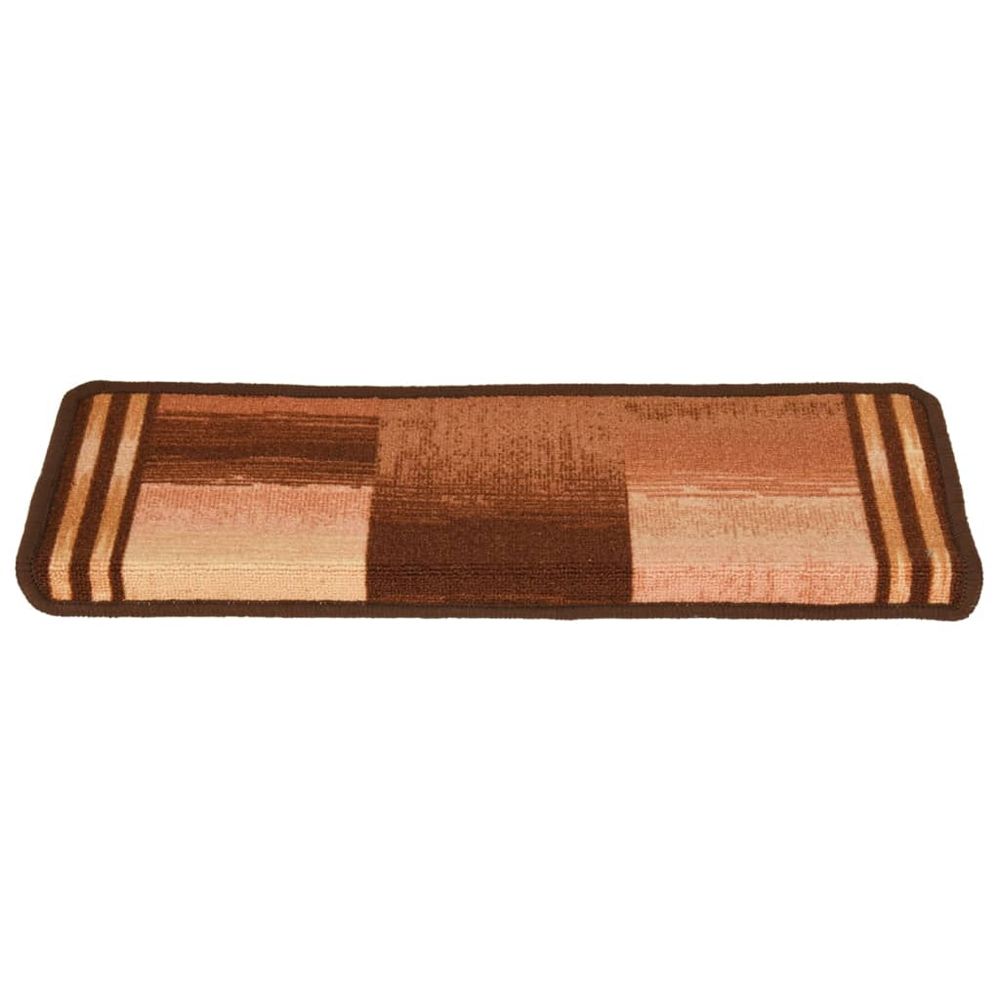 Selvklebende trappematter 5 stk 65x25 cm brun