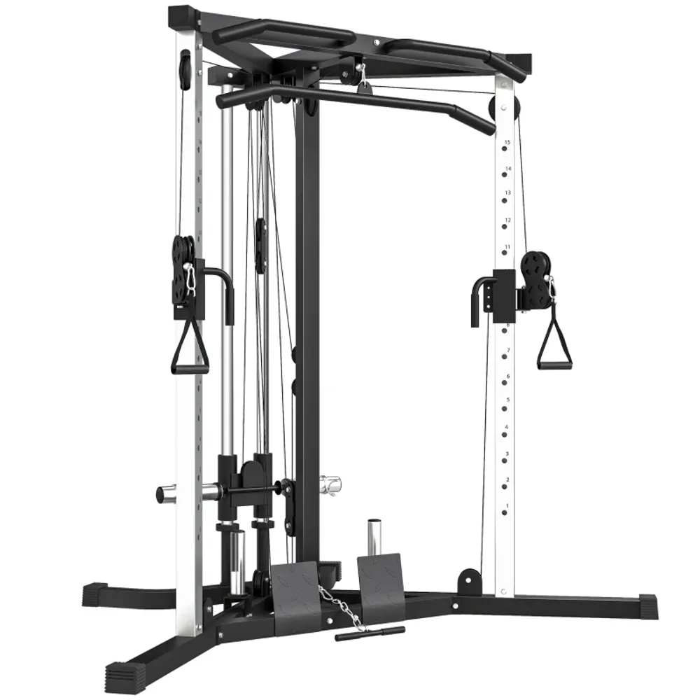 Multigym med kabeltrekk og pullupstang – 15 nivåer