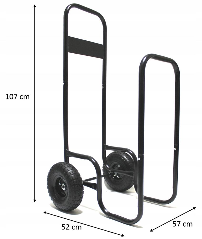 Vedvogn for peisved 60 kg med trekk