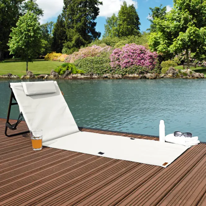 Hovedbilde Sammenleggbar strandmatte med ryggstøtte - beige