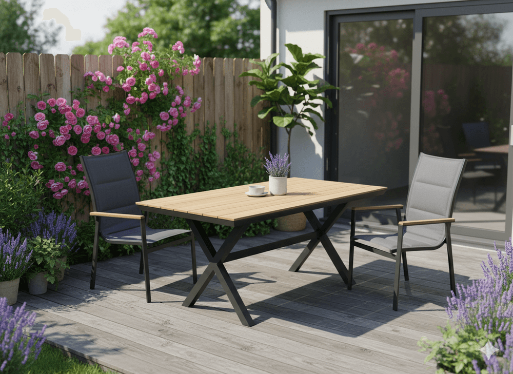 Aluminiums hagestol Polywood 65 x 55 x 91 cm mørk grå