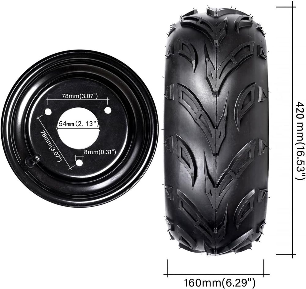 Dekk og felg ATV 110-125ccc (16x8-7)