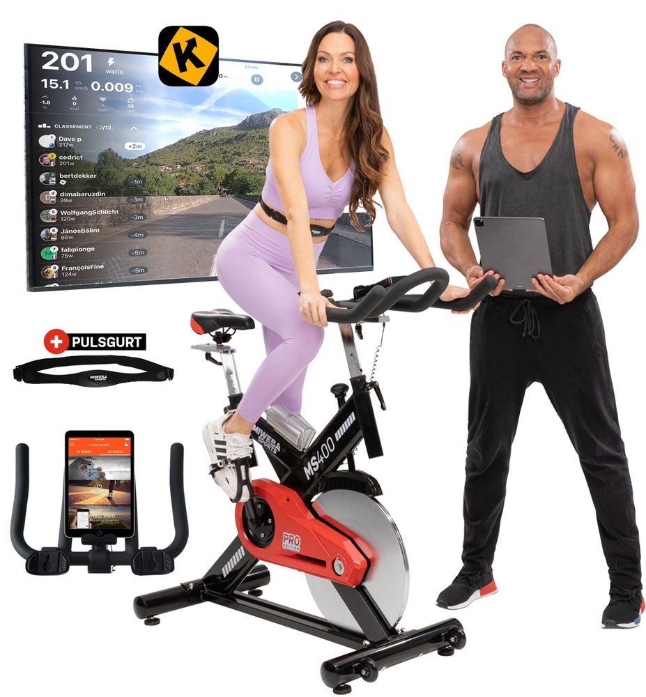 Miweba Sports MS400 spinningsykkel 22 kg svinghjul